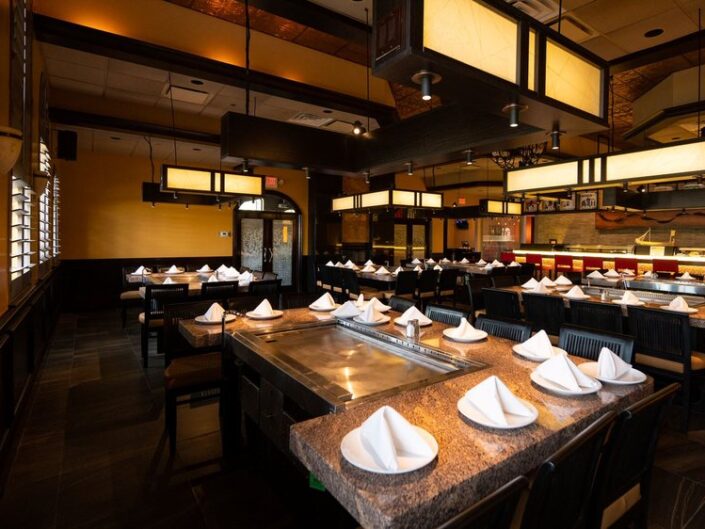 Hibachi overhead lighting and Door Screens