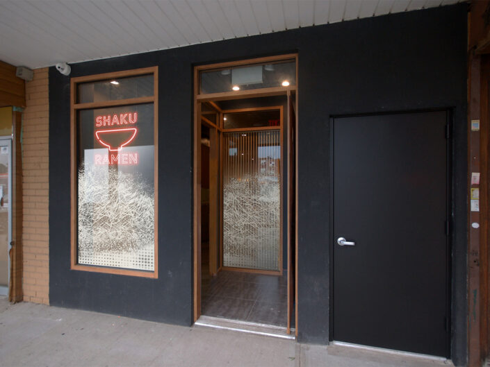 Washi Window Decor for a Ramen Restaurant/Speakeasy